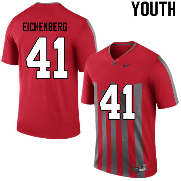 Youth #41 Tommy Eichenberg Ohio State Buckeyes College Football Jerseys Sale-Retro